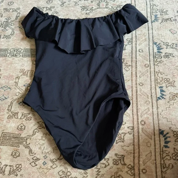NWOT Trina Turk Black Off The Shoulder One-piece Swimsuit | Size 10 - Picture 4 of 9
